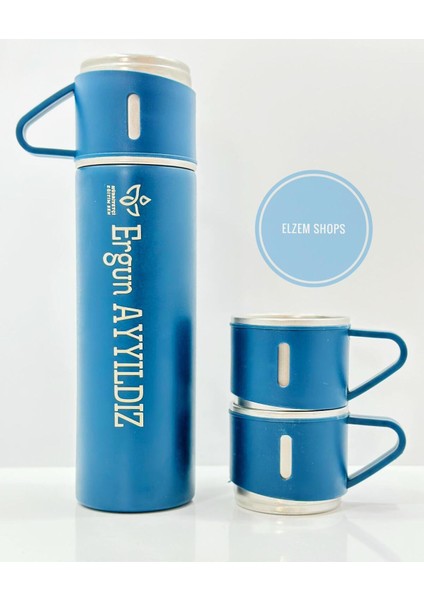 500ML Termos Bardak 3'lü Set Premium A+ Kalite Paslanmaz Çelik Termos Hediye Çantalı fırsatları
