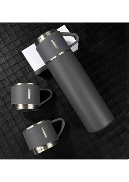 Vacuum Termos Paslanmaz Çelik 500 ml Sıcak-Soğuk Termos Seti 3 Bardaklı 0,50 L Içecek Paslanmaz Çeli modelleri