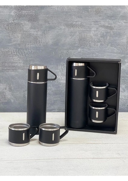 Kişiye Özel Paslanmaz Çelik Termos 3 Bardaklı Termos Seti, Çanta Hediyeli Içecek 500 ml Paslanmaz Çe indirimleri