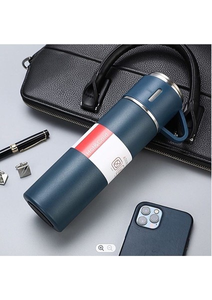 3 Bardaklı Termos 500ML Sıcak Tutan Paslanmaz Çelik Kahve Çay Termosu Çantalı Hediye modelleri