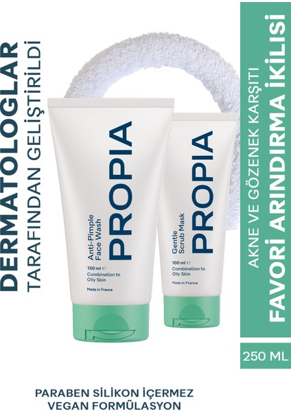 Akne Eğilimli Ciltler İçin Siyah Nokta Karşıtı Ve Gözenek Sıkılaştırıcı Set Havlu Tac Hediyeli