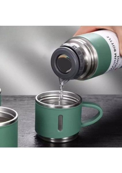 Szm Paslanmaz Çelik 3 Bardaklı Termos Set 500 ml Paslanmaz Çelik Siyah fiyatları