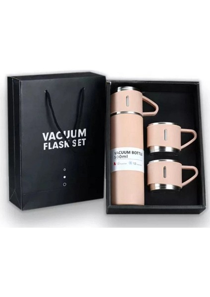 Szm Paslanmaz Çelik 3 Bardaklı Termos Set 500 ml Paslanmaz Çelik Siyah modelleri