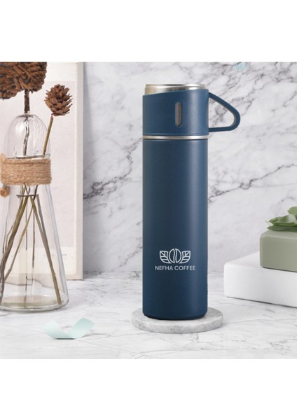 3 Bardaklı Termos Içecek 500 ml Paslanmaz Çelik Siyah 12 Saat fırsatları