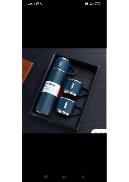 3 Bardaklı Paslanmaz Çelik Termos Yok Çelik Çok Renkli fiyatları