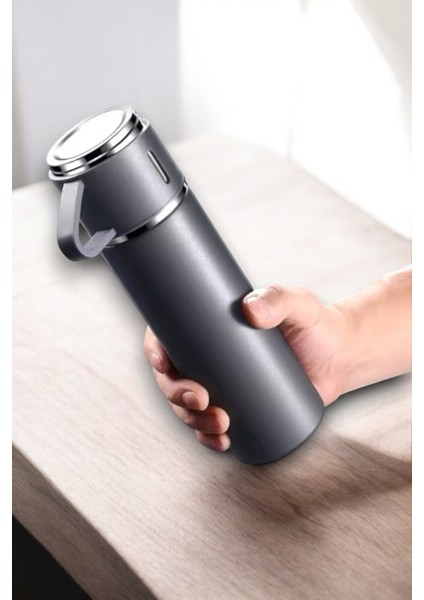 Sıcak-Soğuk Koruma Sunan Şık 3 Bardaklı 500ML Termos Seti - Gün Boyu Tazelik ve Konfor Yanınızda! Iç modelleri