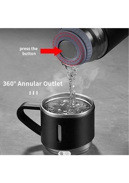 Kahve Termosu 500ML 3 Bardaklı Set A+ Kalite Paslanmaz Çelik Çay Termosu Kamp Termosu Çantalı