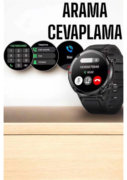 Akıllı Saat Yeni Nesil Bluetooth Bağlantılı Uyku ve Sağlık Takibi Nfc ve Gps