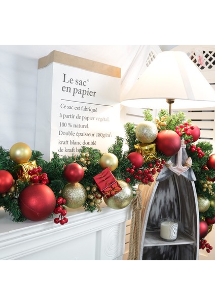 Yılbaşı Süsleri Çelenkler Rattan Kapı Askıları Yılbaşı Ağacı Askıları (Yurt Dışından)