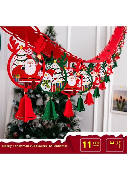Yeni Noel Partisi Dekorasyon Kapı Asma Bunting Noel Askıları Atmosfer Dekorasyon Askıları (Yurt Dışından)