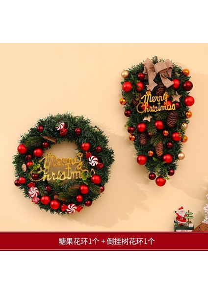 Yılbaşı Süsleri Çelenkler Rattan Kapı Askıları Yılbaşı Ağacı Askıları (Yurt Dışından)