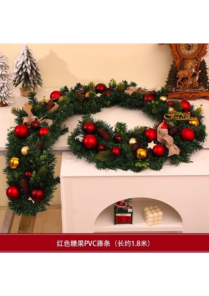 Yılbaşı Süsleri Çelenkler Rattan Kapı Askıları Yılbaşı Ağacı Askıları (Yurt Dışından)