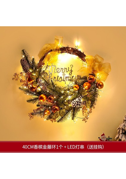 Yılbaşı Süsleri Çelenkler Rattan Kapı Askıları Yılbaşı Ağacı Askıları (Yurt Dışından)