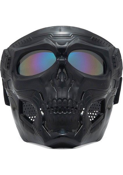 Motokros Ön Camı Spor Sürme Harley Ön Cam Maskesi Motosiklet Sürme Gözlüğü Taktik Kask (Yurt Dışından)