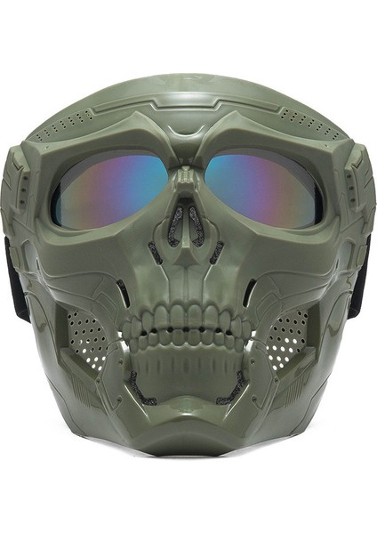 Motokros Ön Camı Spor Sürme Harley Ön Cam Maskesi Motosiklet Sürme Gözlüğü Taktik Kask (Yurt Dışından)