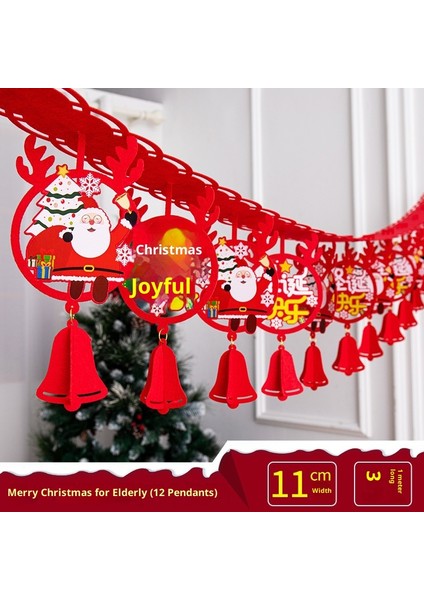 Yeni Noel Partisi Dekorasyon Kapı Asma Bunting Noel Askıları Atmosfer Dekorasyon Askıları (Yurt Dışından)