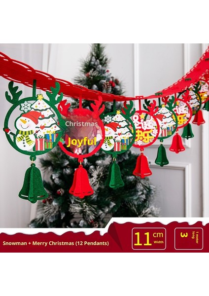 Yeni Noel Partisi Dekorasyon Kapı Asma Bunting Noel Askıları Atmosfer Dekorasyon Askıları (Yurt Dışından)