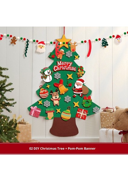 Yeni Noel Partisi Dekorasyon Kapı Asma Bunting Noel Askıları Atmosfer Dekorasyon Askıları (Yurt Dışından)