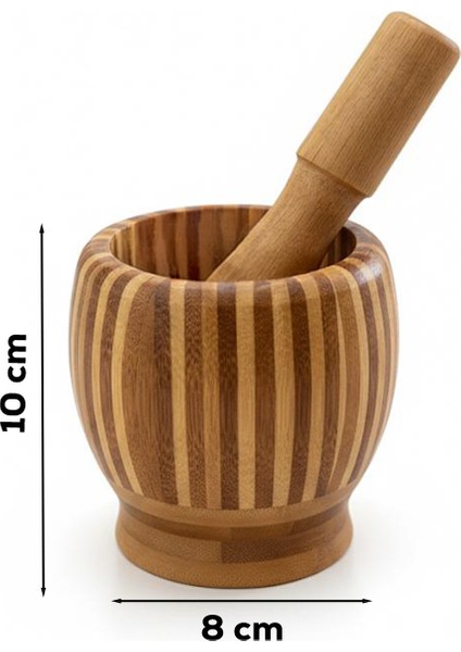 PBT-409 Doğal Bambu Havan - Sarımsak Döveceği Ahşap Sarımsak Ezici Havan Döveç fiyatları