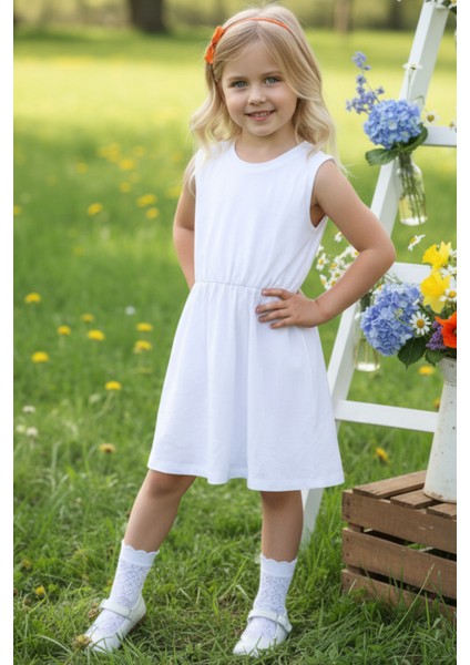 0018 - Kız Çocuk Kabartma Desenli Elbise Turuncu Toka Takım modelleri