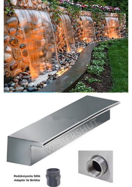 30 cm Duvar Şelalesi - Bahçe Tipi Su Perdesi (Et Kalınlığı 1.5mm)