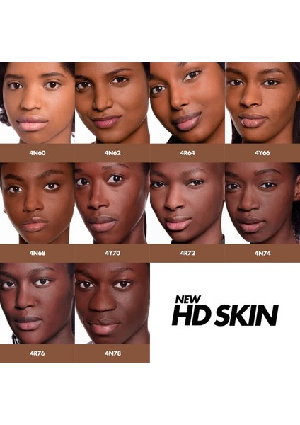 Hd Skin - Gözle Görülmeyen Uzun Süre Kalıcı Fondöten 4R64 (30 Ml) indirimleri