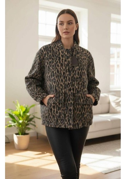 Leopar Kaşe Massımo Model Bomber Ceket