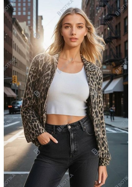 Leopar Kaşe Massımo Model Bomber Ceket fiyatları
