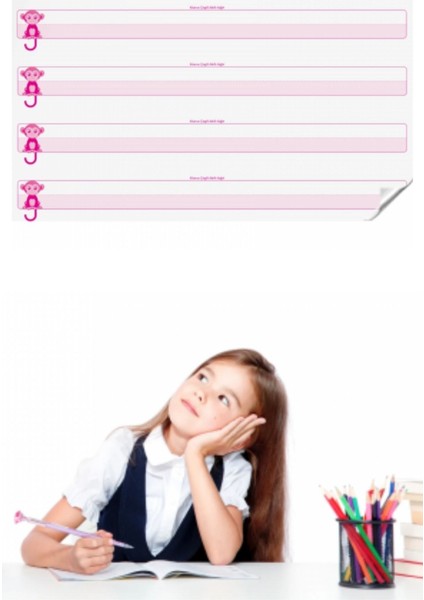 Buffer® Kılavuz Çizgili Akıllı Kağıt Yazı Tahtası Duvarda Iz Bırakmaz Statik Yeni Müfredata Uygun 100X56CM