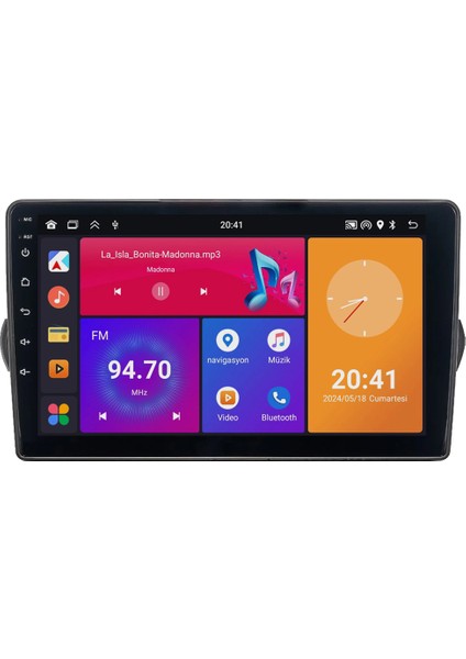 Fiat Egea Android Multimedya Ekran (2015-2023) | 2gb/4gb/8gb Ram – Carplay – Android Auto – Navigasyon – Google Play – Geri Görüş Kamerası – Soket Sokete Uyumlu