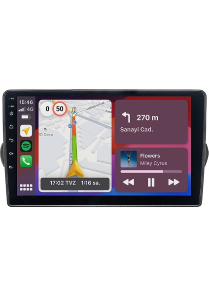 Fiat Egea Android Multimedya Ekran (2015-2023) | 2gb/4gb/8gb Ram – Carplay – Android Auto – Navigasyon – Google Play – Geri Görüş Kamerası – Soket Sokete Uyumlu