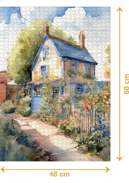 Bahçeli Ev - 1000 Parçalı Puzzle - 48 x 68 cm fiyatları