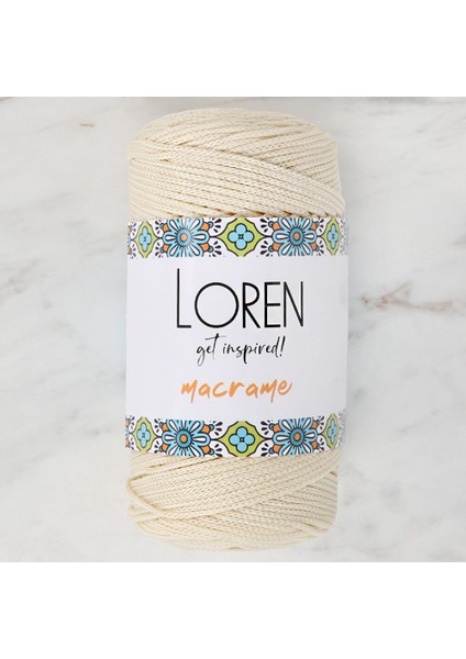 Loren Macrame Krem El Örgü Ipi - Rm 016