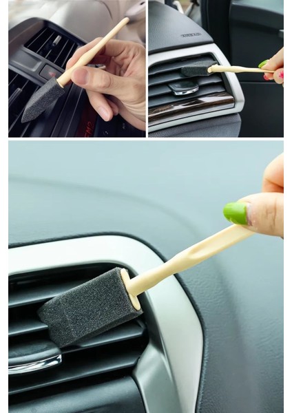 Buffer® 5'li Araba Havalandırma Temizleme Fırçaları Klima Çıkışları,toz Alma&otomobil Içi Detaylı Mini Temizlik Aparatları
