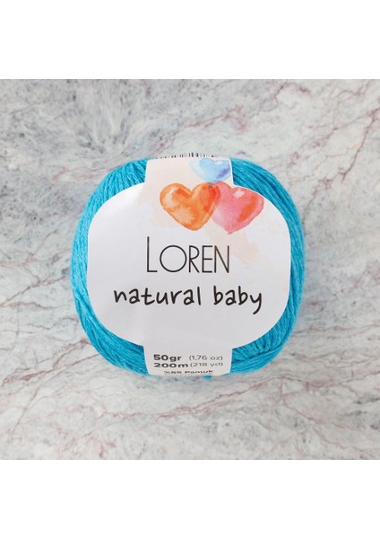 Loren Natural Baby Turkuaz El Örgü Ipi - R091 - 33934