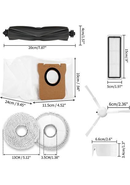 Roborock Q Revo Ana Yan Fırça Hepa Filtre Paspas Bezi Toz Torbası A (Yurt Dışından) fiyatları