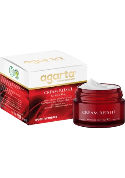 Agarta - Reishi Krem Doğal Kırışıklık ve Dolgunlaştırıcı Cilt Bakım Kremi 50 ml