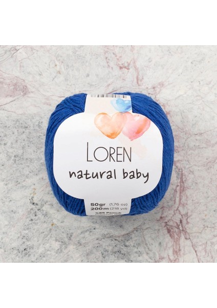 Loren Natural Baby Mavi El Örgü Ipi - R025 - 33933