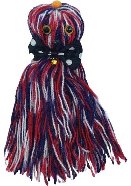 Buffer® Ahtapot Şekilli Zilli ve Ipli Rengarenk Püsküllü Sevimli Kedioyuncağı
