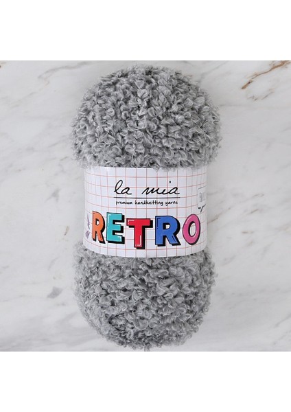 La Mia Retro Gri El Örgü Ipi - LM6805