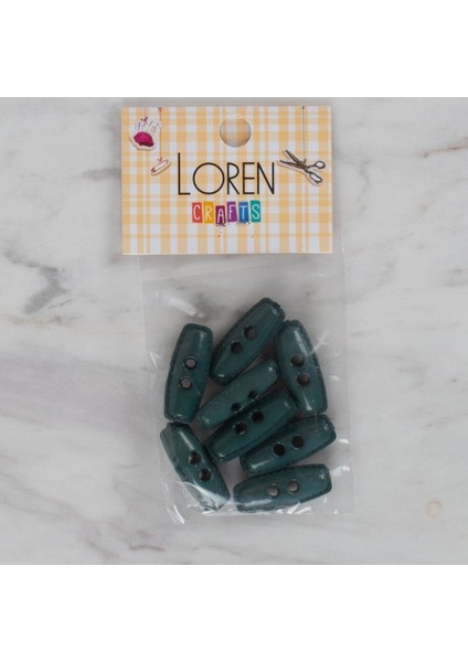 Loren Crafts Yeşil 8 Li Çoban Düğmesi - 91