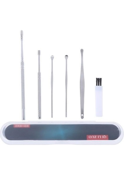 Buffer® 6 Parça Paslanmaz Çelik Kulak Balmumu Toplayıcı Çıkarıcı Temizleyici Bakımı Çubuk Seti