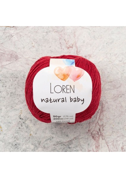Loren Natural Baby Bordo El Örgü Ipi - R099 - 33819