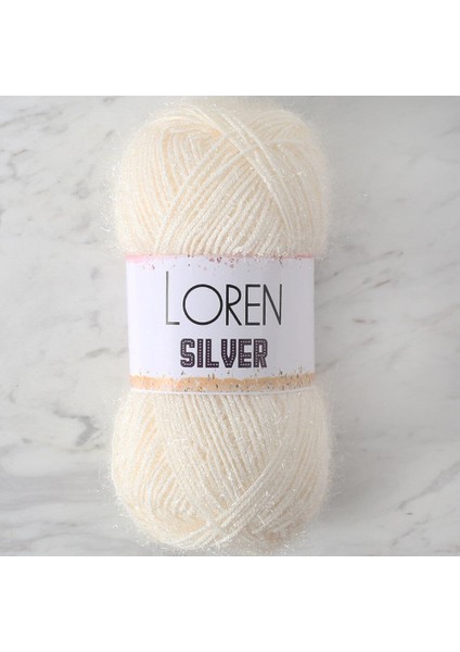 Loren Sılver Beyaz El Örgü Ipi - RS0064 - 34070