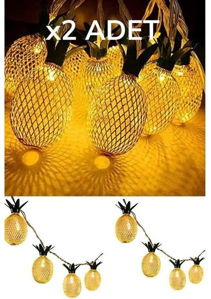 Buffer® Dekoratif Pilli Pineapple Ananas Pilli Şerit LED Işık (1 Metre)