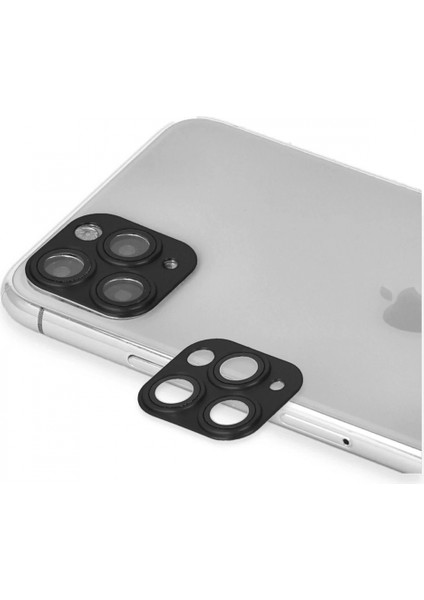 iPhone 11 Pro Max Pers Alüminyum Kamera Lens - Siyah