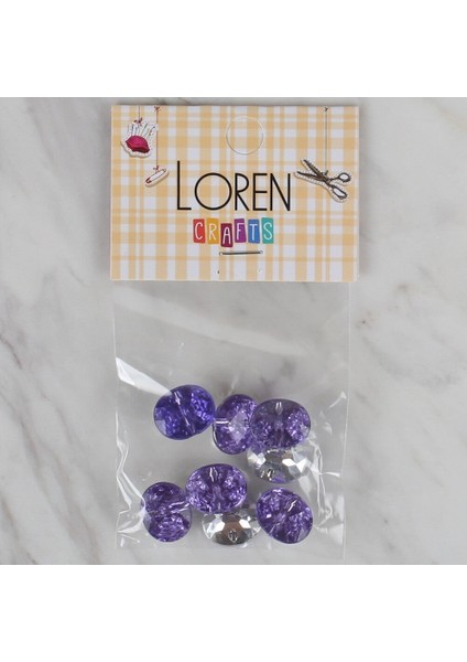 Loren Crafts Lila 8 Li Düğme - 235