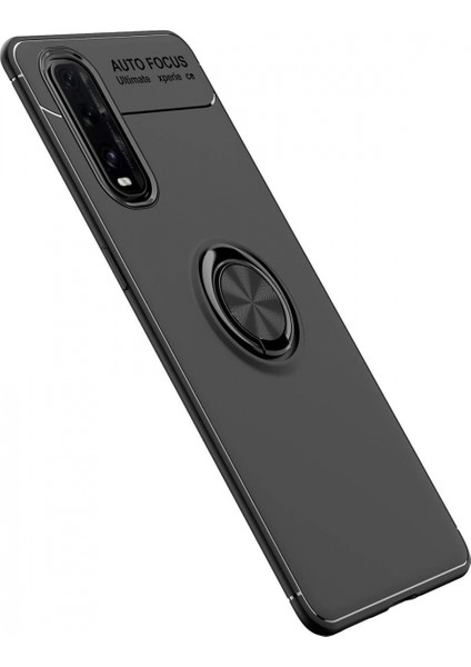 Oppo Find X2 Kılıf Range Yüzüklü Silikon - Siyah fiyatları