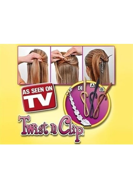 Buffer® Kolay Saç Toplama Örgü Yapma Tokası Saç Şekillendirme Seti