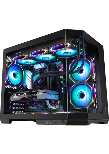 Lumi 3t Siyah 750W 80+ Bronze Pcıe 5.1 Midi Tower Kasa (6xargb Fan)